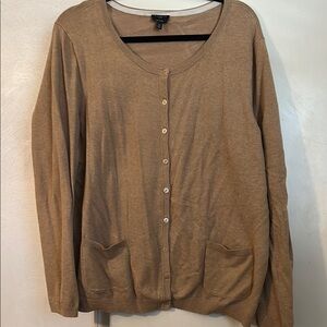 Tan Button-Up Cardigan